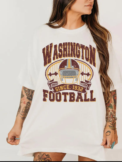 Vintage Washington Style Football Sweatshirt, Washington Crewneck Commander Shirt, Washington Fan Gift, Sunday Football Shirt, Game Day