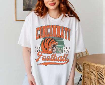 Cincinnati Retro 90s Style Football Sweatshirt, Cincinnati Football Shirt, Sunday Football Shirt, Cincinnati Crewneck Sweatshirt, Game Day