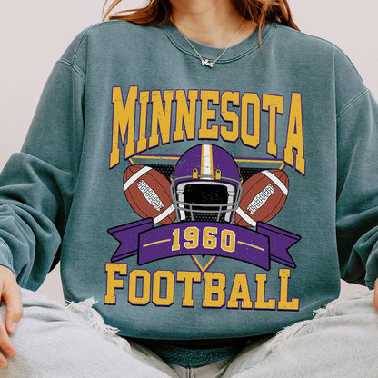 Minnesota Retro 90s Style Football Sweatshirt, Minnesota Football Shirt, Sunday Football Shirt, Minnesota Crewneck Sweatshirt, Game Day