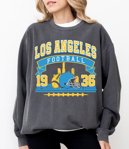 Los Angeles Football Retro Style Sweatshirt, Los Angeles Fan Crewneck, Los Angeles Football Shirt, Los Angeles Gift, Game Day Shirt