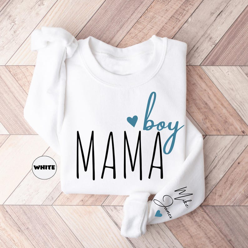 Custom Boy Mama Sweatshirt, Personalized Mom Of Boys Hoodie, Pregnancy Announcement Outfit, New Mama Clothing, Momma Outfit