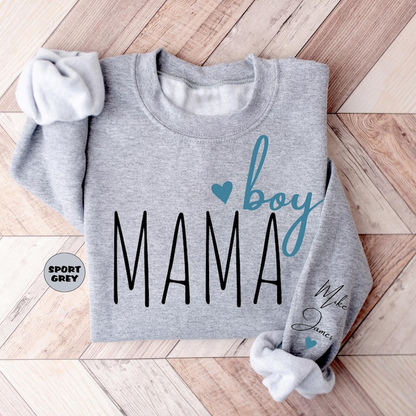 Custom Boy Mama Sweatshirt, Personalized Mom Of Boys Hoodie, Pregnancy Announcement Outfit, New Mama Clothing, Momma Outfit
