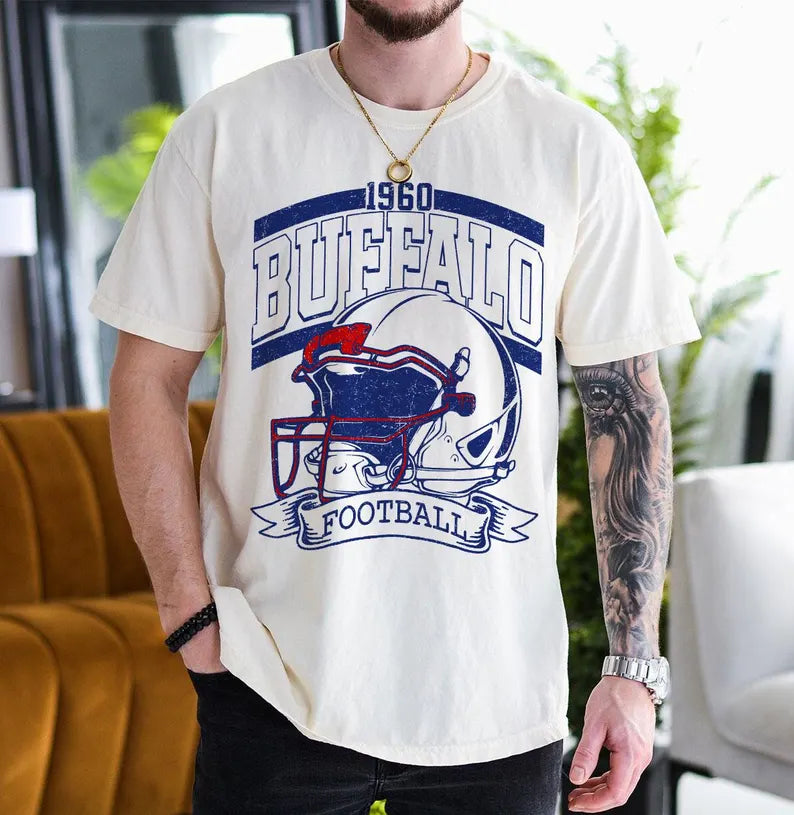 Vintage 90s Style Buffalo Football Sweatshirt, Game Day Shirt, Buffalo Team Football Shirt, Sunday Buffalo, Sport Shirt, Buffalo Football