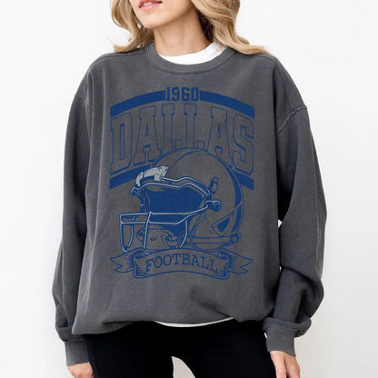 Vintage 90s Style Dallas Football Sweatshirt, Game Day Shirt, Dallas Team Football Shirt, Sunday Dallas, Dallas Football
