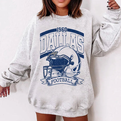 Vintage 90s Style Dallas Football Sweatshirt, Game Day Shirt, Dallas Team Football Shirt, Sunday Dallas, Dallas Football