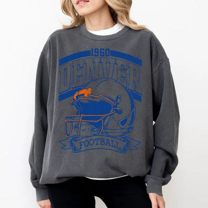 Vintage 90s Style Denver Football Sweatshirt, Game Day Shirt, Denver Team Football Shirt, Sunday Denver, Denver Football