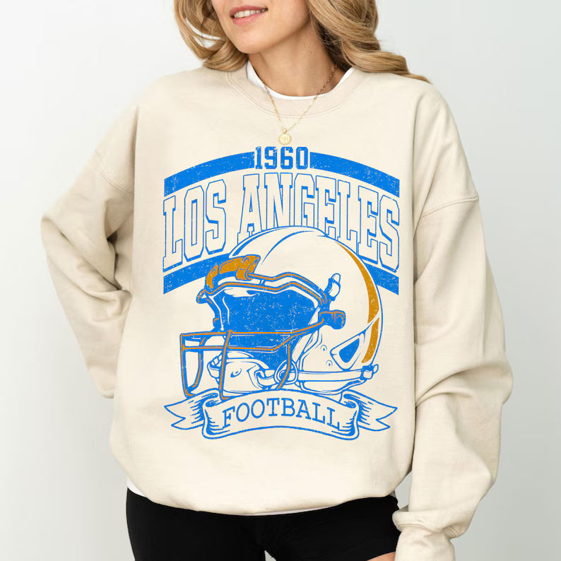 Retro 90s Style Los Angeles Football Sweatshirt, Game Day Shirt, Los Angeles Team Football Shirt, Sunday Los Angeles, Los Angeles Football