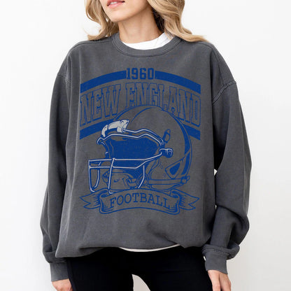 Vintage 90s Style New England Football Sweatshirt, Game Day Shirt, New England Team Football Shirt, Sunday New England, New England Football