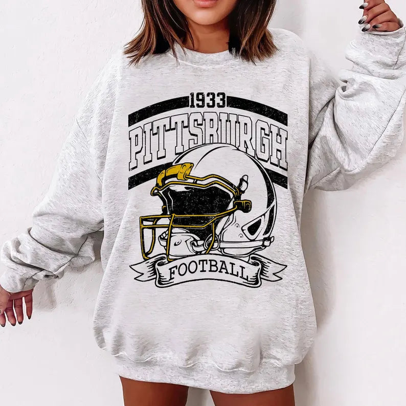 Retro 90s Style Pittsburgh Football Sweatshirt, Game Day Shirt, Pittsburgh Team Football Shirt, Sunday Pittsburgh, Pittsburgh Football