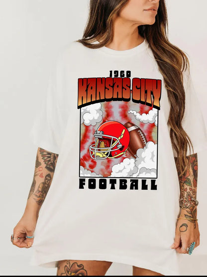 Kansas City Anime Style Football Sweatshirt, Cartoon Kansas City Football Shirt, Kansas City Shirt, Football Shirt,Kansas City Fans Gift Tee
