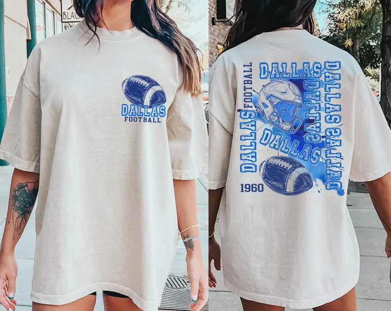 Dallas Graphic Style Football Sweatshirt, Dallas Football Shirt, Cowboy Shirt, Dallas Shirt, Football Shirt, Dallas Fans Gift Tee
