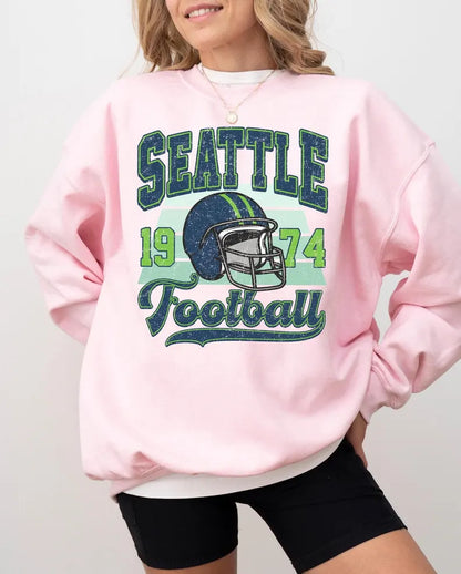 Seattle Vintage Style Football Sweatshirt, Trendy Seattle Football Fan Gifts Shirt, Seattle Game Day Shirts, Trendy Sea Hawk Sweatshirt