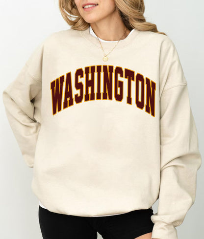 Washington 90s Style Football Sweatshirt, Washington Crewneck Commander Shirt, Washington Fan Gift, Sunday Football Shirt, Game Day