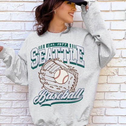 Seattle Football Sweatshirt, Retro Seattle Baseball 90s Style Shirt, Seattle Game Day Tee, Throwback Seattle Shirt, Baseball Mom Tee