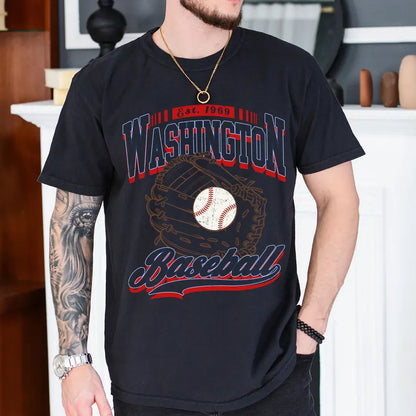 Washington Football Sweatshirt, Retro Washington Baseball 90s Style Shirt, Washington Game Day Tee, Throwback Washington Shirt, Baseball Mom