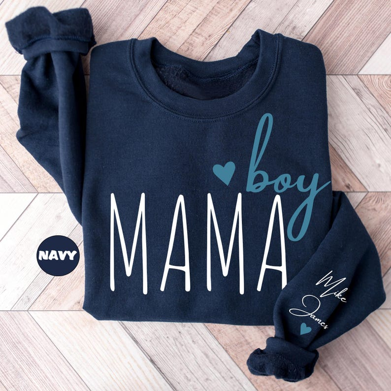 Custom Boy Mama Sweatshirt, Personalized Mom Of Boys Hoodie, Pregnancy Announcement Outfit, New Mama Clothing, Momma Outfit