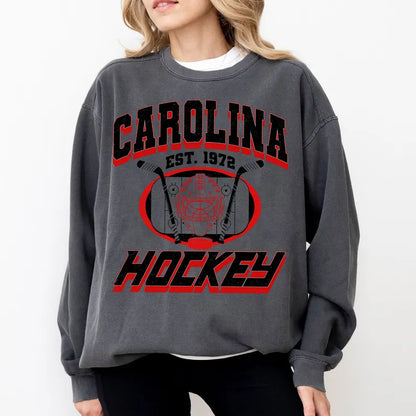 Carolina Football Sweatshirt, Hockey Team Shirt, Carolina NHL Shirt, Gameday Sweatshirt, Retro Carolina Hockey Fan Shirt, Hockey Mom