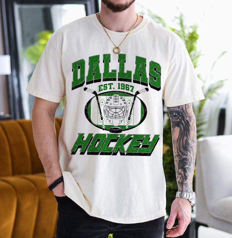 Dallas Hockey Football Sweatshirt, Hockey Team Shirt, Dallas NHL Shirt, Gameday Sweatshirt, Retro Dallas Hockey Fan Shirt, Hockey Mom