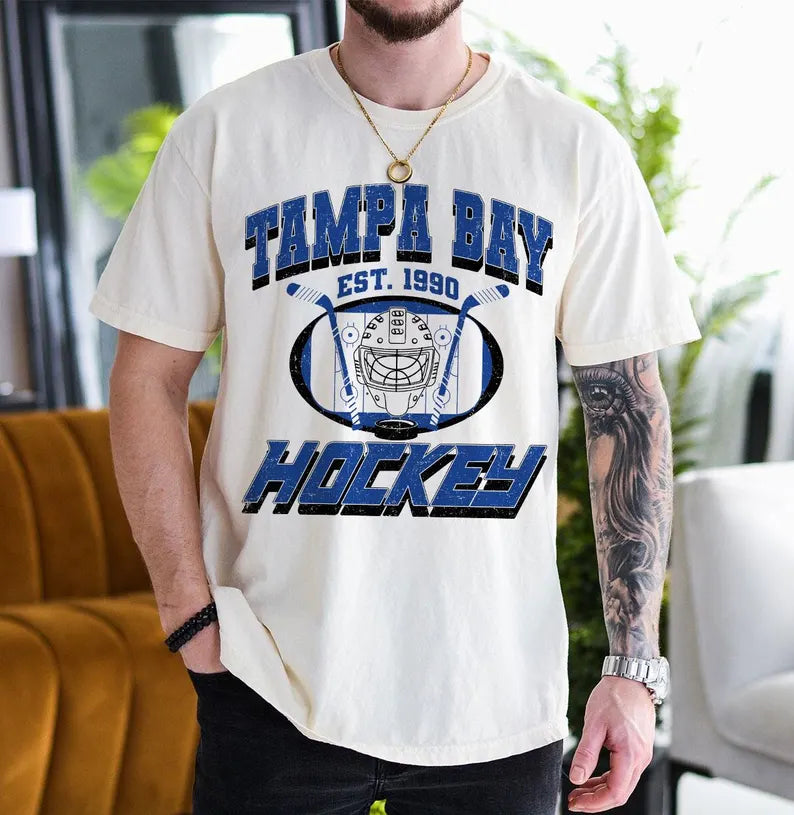 Tampa Bay Football Sweatshirt, Hockey Team Shirt, Tampa Bay NHL Shirt, Gameday Sweatshirt, Retro Tampa Bay Hockey Fan Shirt, Hockey Mom
