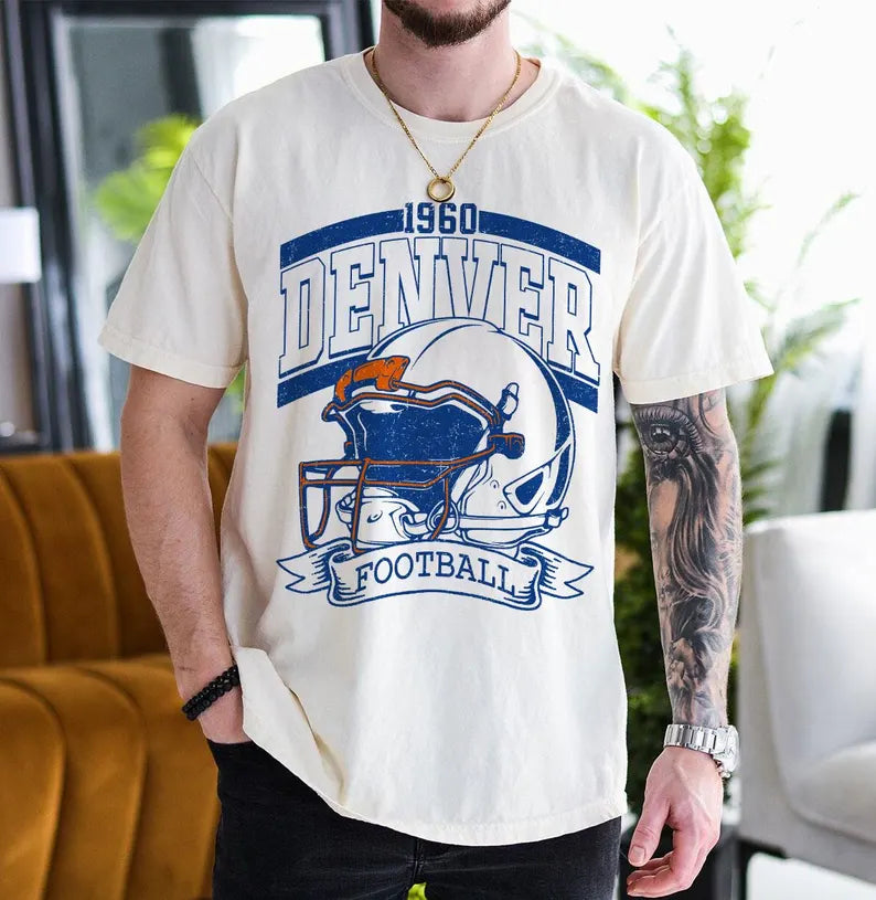 Vintage 90s Style Denver Football Sweatshirt, Game Day Shirt, Denver Team Football Shirt, Sunday Denver, Denver Football