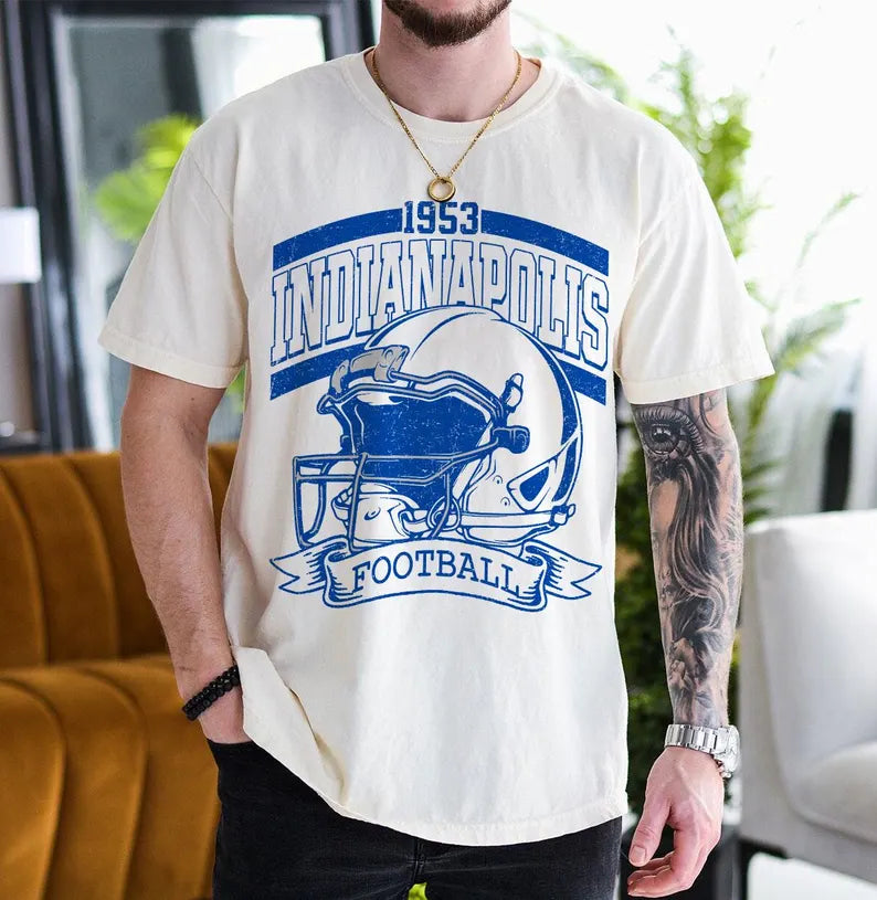 Vintage 90s Style Indianapolis Football Sweatshirt, Game Day, Indianapolis Team Football Shirt, Sunday Indianapolis, Indianapolis Football