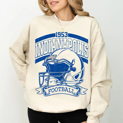 Vintage 90s Style Indianapolis Football Sweatshirt, Game Day, Indianapolis Team Football Shirt, Sunday Indianapolis, Indianapolis Football