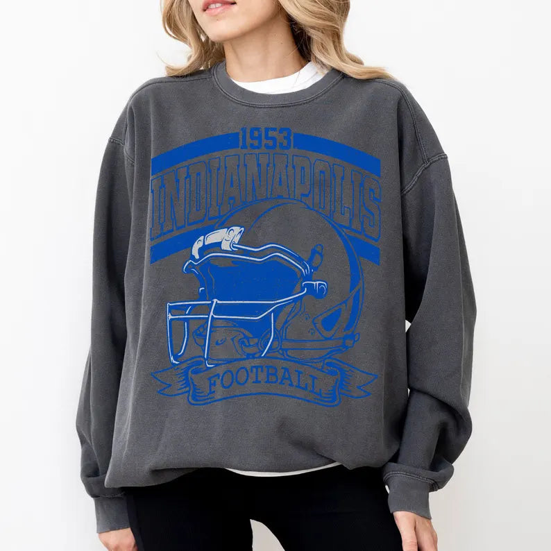 Vintage 90s Style Indianapolis Football Sweatshirt, Game Day, Indianapolis Team Football Shirt, Sunday Indianapolis, Indianapolis Football