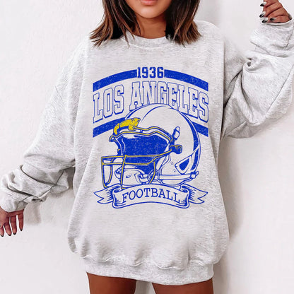 Vintage 90s Style Los Angeles Football Sweatshirt, Game Day Shirt, Los Angeles Team Football Shirt, Sunday Los Angeles, Los Angeles Football