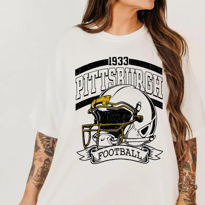 Retro 90s Style Pittsburgh Football Sweatshirt, Game Day Shirt, Pittsburgh Team Football Shirt, Sunday Pittsburgh, Pittsburgh Football