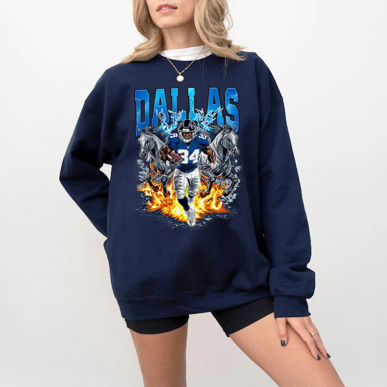 Dallas Graphic Football Sweatshirt, Vintage Dallas Football Shirt, Cowboy Shirt, Dallas Shirt, Football Shirt, Dallas Fans Gift Tee