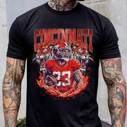 Cincinnati Graphic Football Sweatshirt, Vintage Cincinnati Football Shirt, Cincinnati Shirt, Football Shirt, Cincinnati Fans Gift Tee