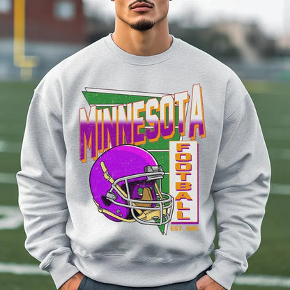 Minnesota Retro 90s Style Football Sweatshirt, Game Day Shirt, Minnesota Football Shirt, Sunday Football Shirt, Minnesota Crewneck Tee