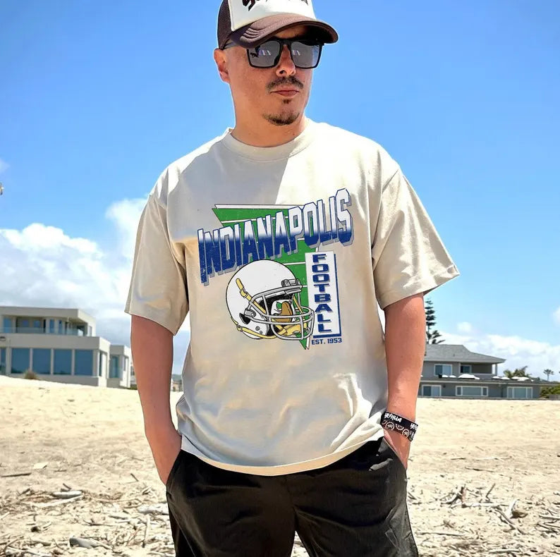 Indianapolis Retro 90s Style Football Sweatshirt, Game Day Shirt, Indianapolis Football Shirt, Sunday Football Shirt, Indianapolis Crewneck