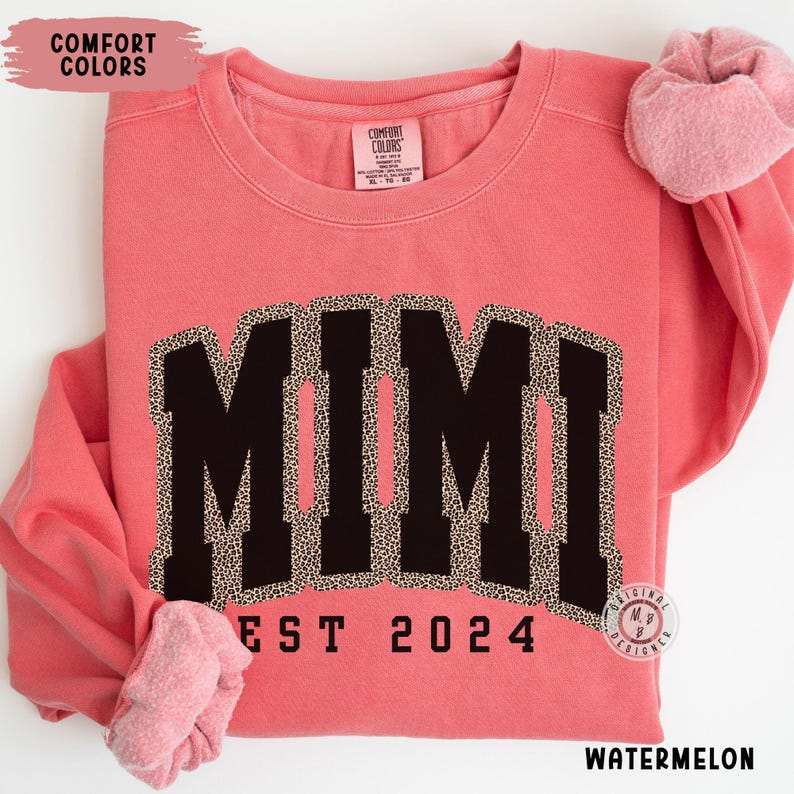 Personalized EST Mimi Sweatshirt Mother's Day Gift for future Grandma New Mimi sweatshirt pregnancy announcement Mimi gift