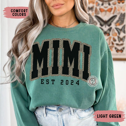 Personalized EST Mimi Sweatshirt Mother's Day Gift for future Grandma New Mimi sweatshirt pregnancy announcement Mimi gift
