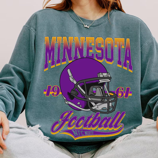 Minnesota Fashion Style Football Sweatshirt, Game Day Shirt, Minnesota Team Football Shirt, Sunday Minnesota, Minnesota Football