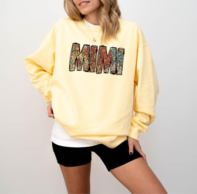 Floral Mimi Gift, Mimi Sweatshirt,Mimi Birthday Gift,Pregnancy Announcement, New Mimi Gift