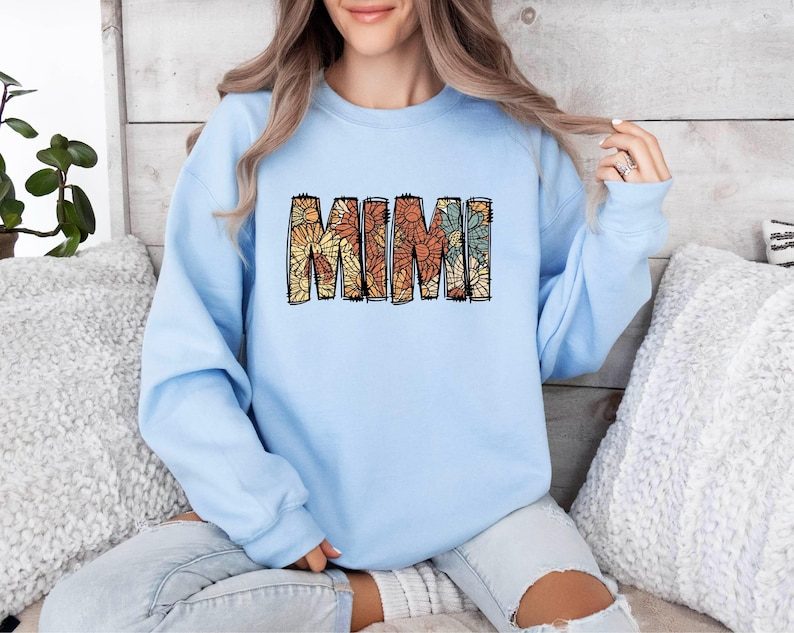Floral Mimi Gift, Mimi Sweatshirt,Mimi Birthday Gift,Pregnancy Announcement, New Mimi Gift