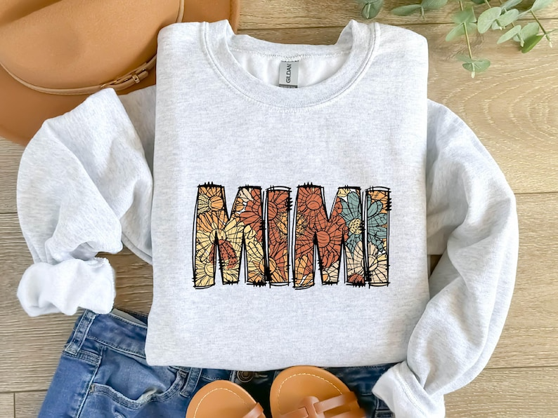 Floral Mimi Gift, Mimi Sweatshirt,Mimi Birthday Gift,Pregnancy Announcement, New Mimi Gift