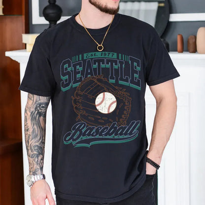 Seattle Football Sweatshirt, Retro Seattle Baseball 90s Style Shirt, Seattle Game Day Tee, Throwback Seattle Shirt, Baseball Mom Tee