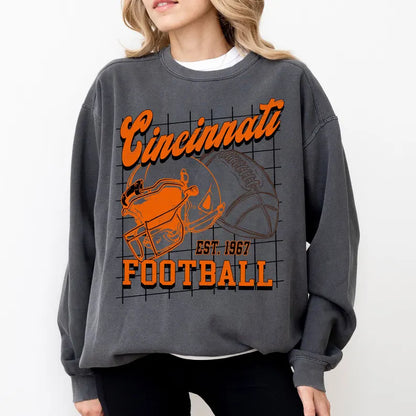 Cincinnati Shirt For Him, Vintage Cincinnati Football Sweatshirt, Cincinnati Football Retro Gift, Cincinnati Gift For Her, Cincinnati Team