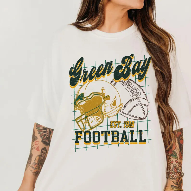 Green Bay Football Shirt For Him, Vintage Green Bay Football Sweatshirt, Green Bay Football Retro Gift, Green Bay Gift For Her, Green Bay Team