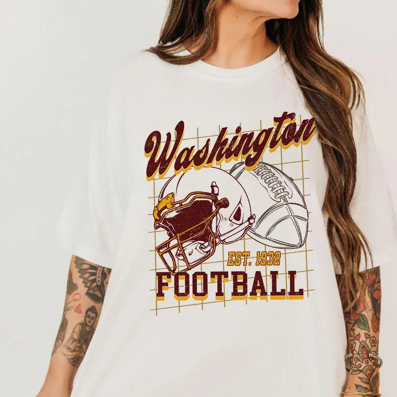 Washington Football Shirt For Him, Vintage Washington Football Sweatshirt, Washington Football Retro Gift, Washington Gift For Her, Washington Team