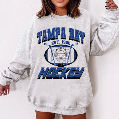 Tampa Bay Football Sweatshirt, Hockey Team Shirt, Tampa Bay NHL Shirt, Gameday Sweatshirt, Retro Tampa Bay Hockey Fan Shirt, Hockey Mom