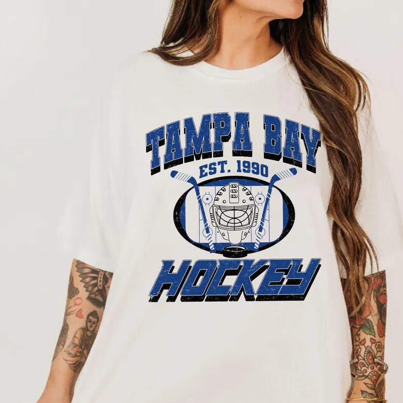 Tampa Bay Football Sweatshirt, Hockey Team Shirt, Tampa Bay NHL Shirt, Gameday Sweatshirt, Retro Tampa Bay Hockey Fan Shirt, Hockey Mom