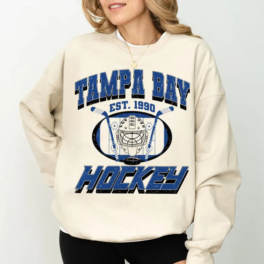 Tampa Bay Football Sweatshirt, Hockey Team Shirt, Tampa Bay NHL Shirt, Gameday Sweatshirt, Retro Tampa Bay Hockey Fan Shirt, Hockey Mom