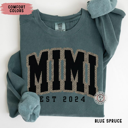 Personalized EST Mimi Sweatshirt Mother's Day Gift for future Grandma New Mimi sweatshirt pregnancy announcement Mimi gift