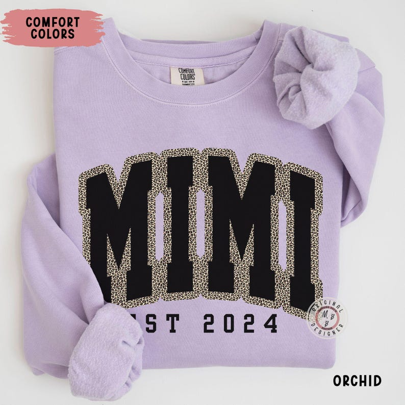 Personalized EST Mimi Sweatshirt Mother's Day Gift for future Grandma New Mimi sweatshirt pregnancy announcement Mimi gift