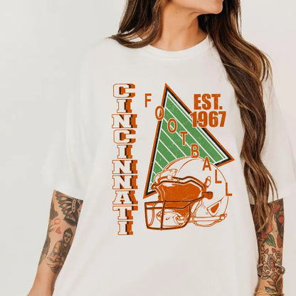 Cincinnati Vintage Style Football Sweatshirt, Cincinnati Football Crewneck, Cincinnati Football T-shirt, Cincinnati Fan Gifts Tee