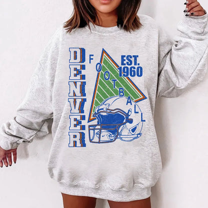 Denver Vintage Style Football Sweatshirt, Denver Football Crewneck, Denver Football T-shirt, Denver Fan Gifts Tee